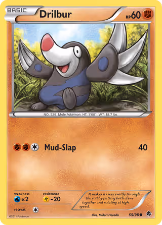 Drilbur 55/98 Pokemon card