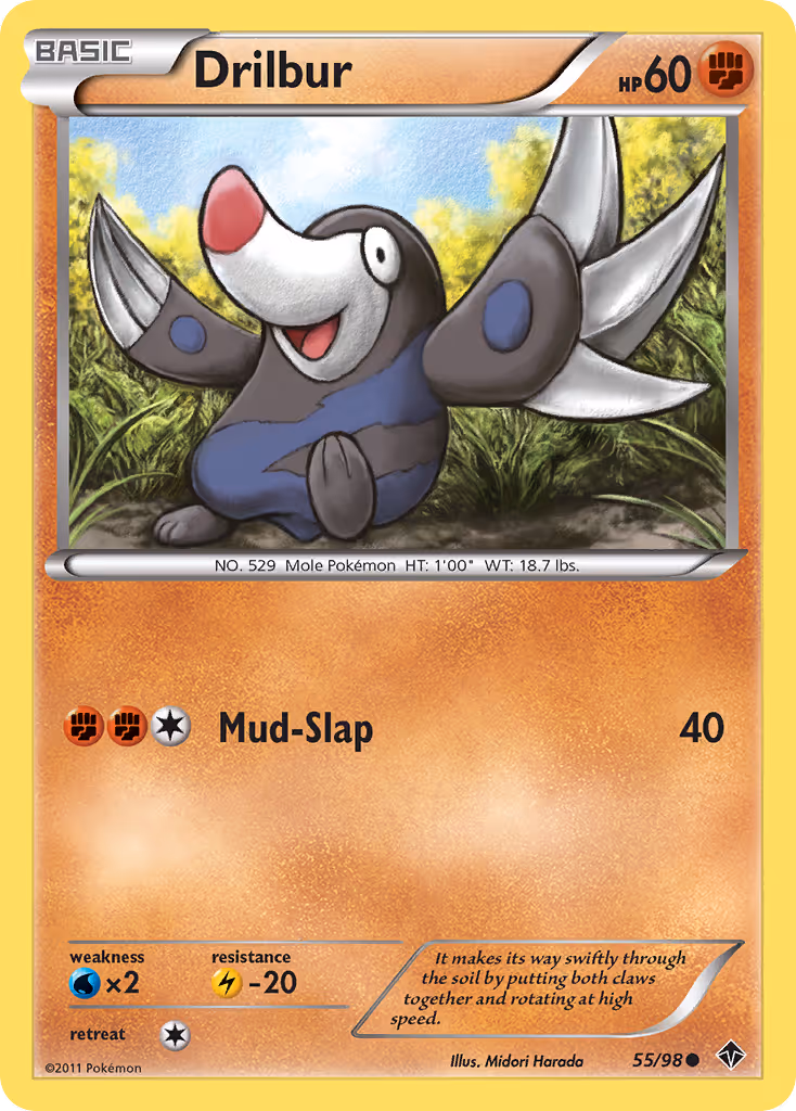 Drilbur 55/98 Pokemon card