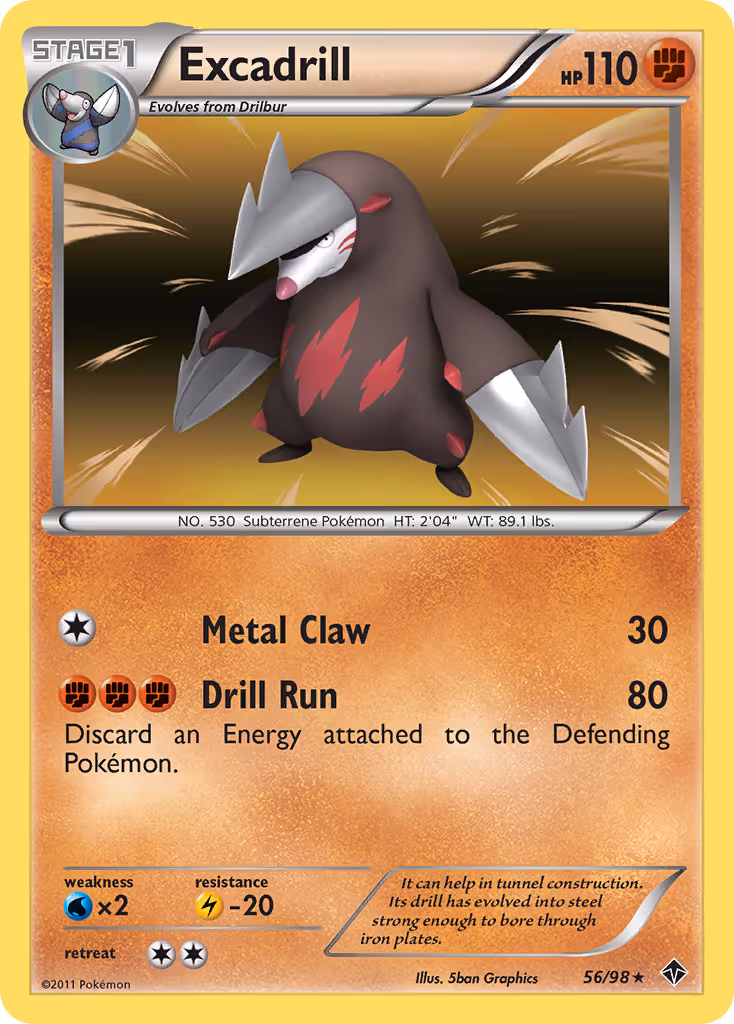 Excadrill 56/98 Pokemon card