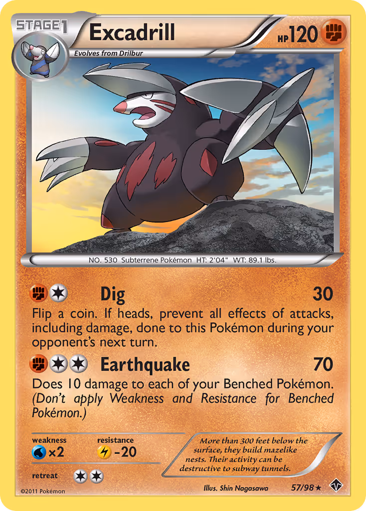 Excadrill 57/98 Pokemon card