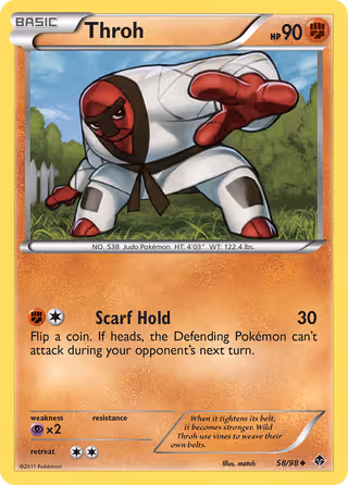 Throh 58/98 Pokemon card