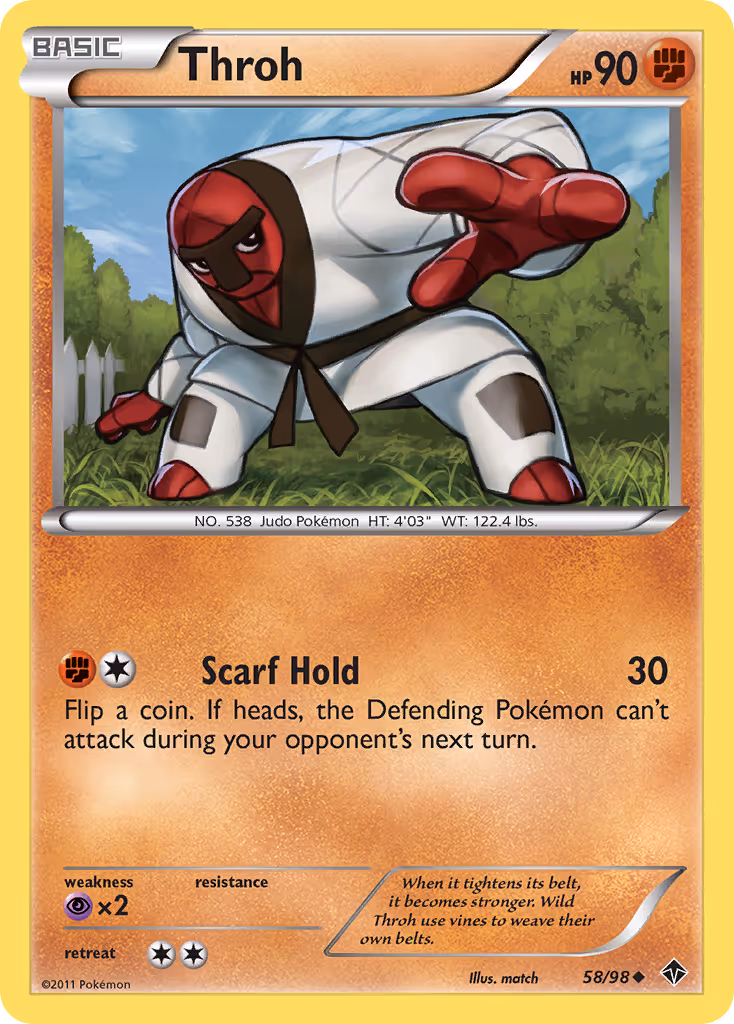 Throh 58/98 Pokemon card