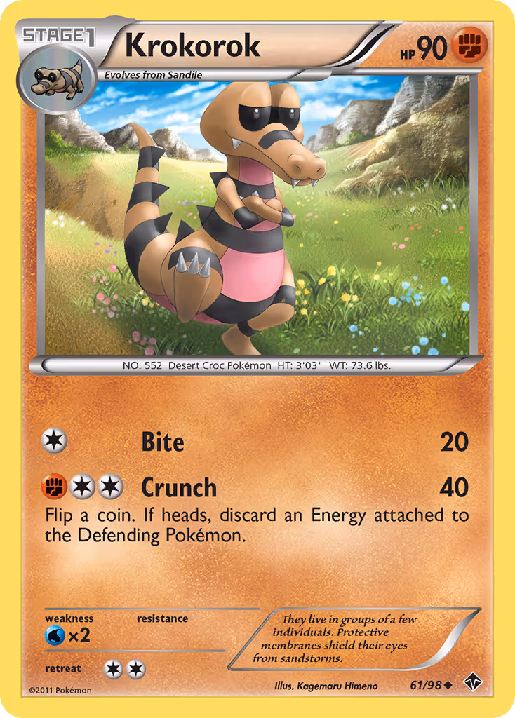 Krokorok 61/98 Pokemon card