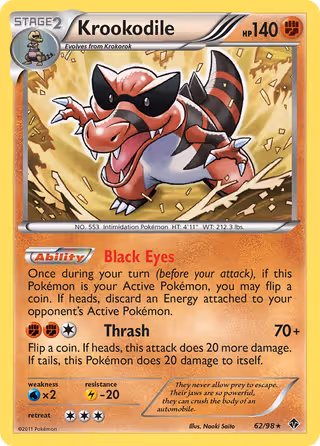 Krookodile 62/98 Pokemon card