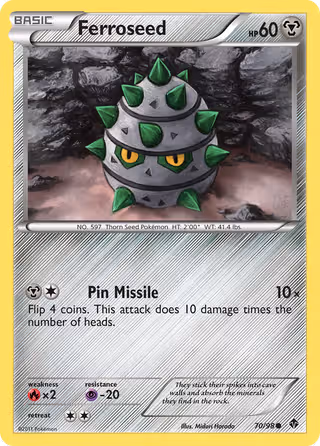 Ferroseed 70/98 Pokemon card