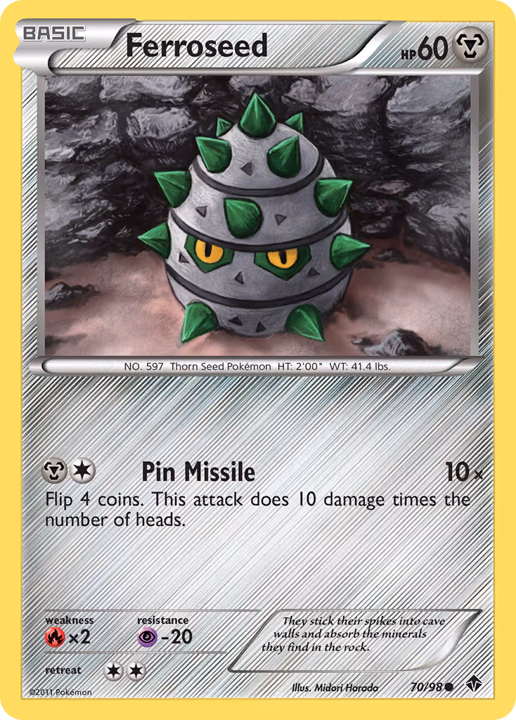 Ferroseed 70/98 Pokemon card