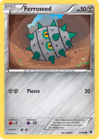Ferroseed 71/98 Pokemon card
