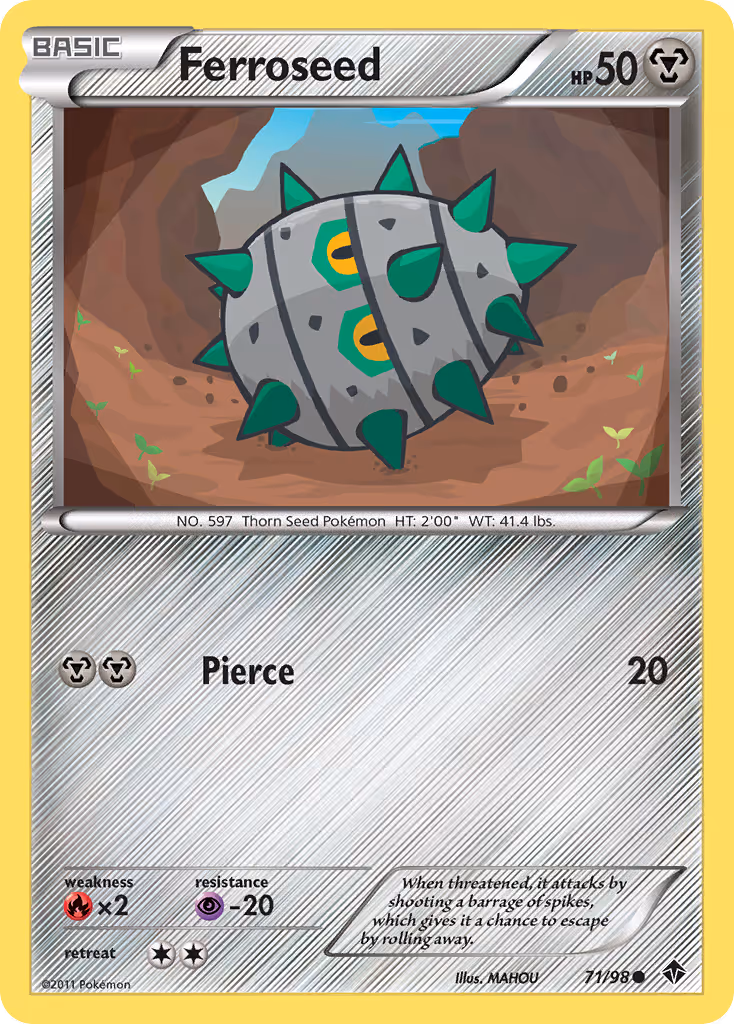 Ferroseed 71/98 Pokemon card