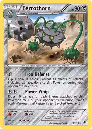 Ferrothorn 73/98 Pokemon card
