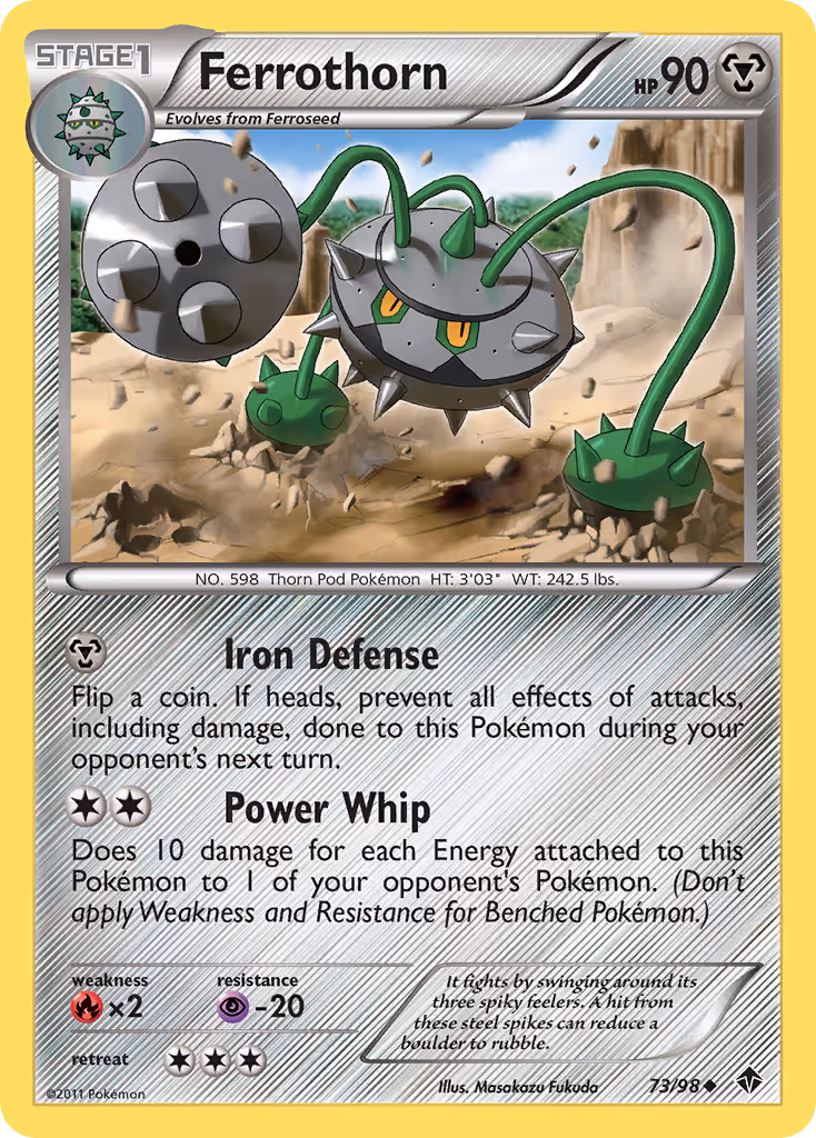 Ferrothorn 73/98 Pokemon card