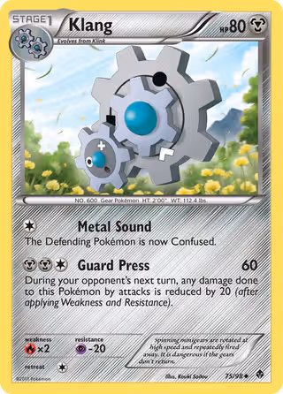 Klang 75/98 Pokemon card