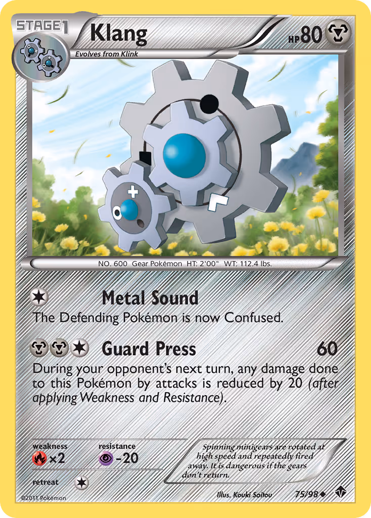 Klang 75/98 Pokemon card