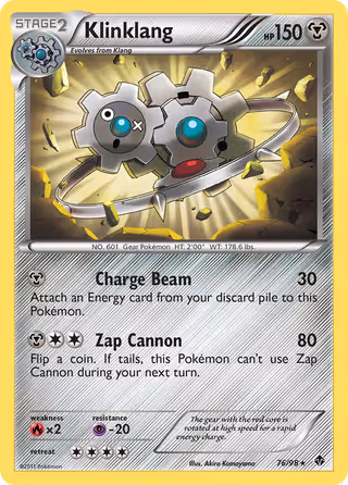 Klinklang 76/98 Pokemon card