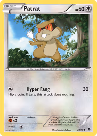 Patrat 78/98 Pokemon card