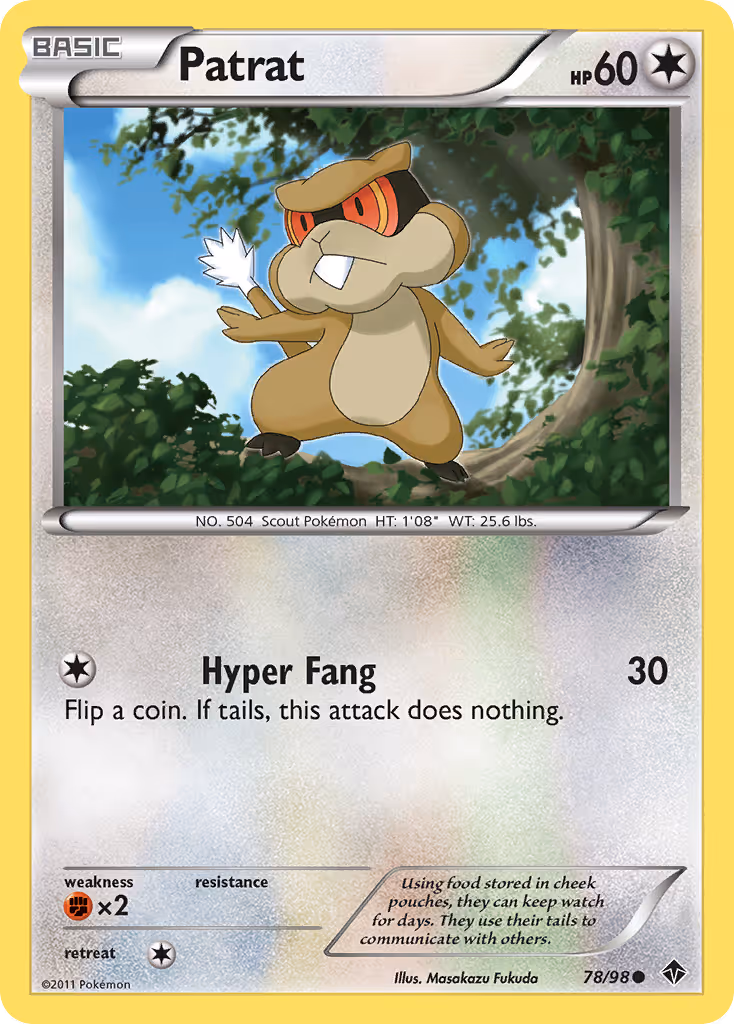 Patrat 78/98 Pokemon card