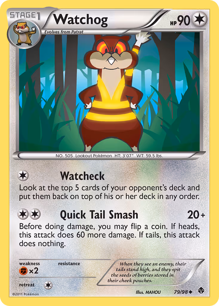Watchog 79/98 Pokemon card