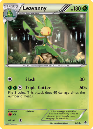 Leavanny 8/98 Pokemon card