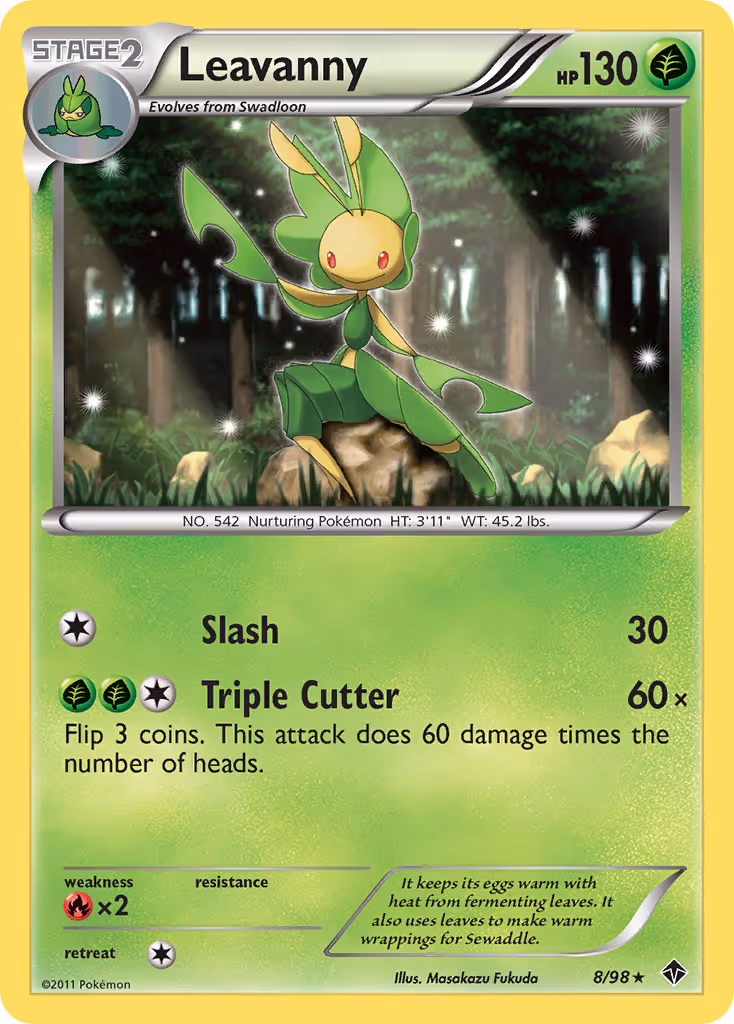Leavanny 8/98 Pokemon card