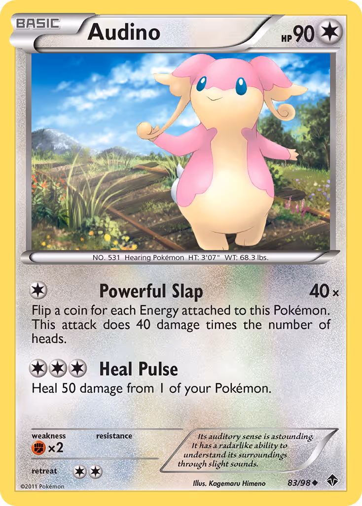 Audino 83/98 Pokemon card