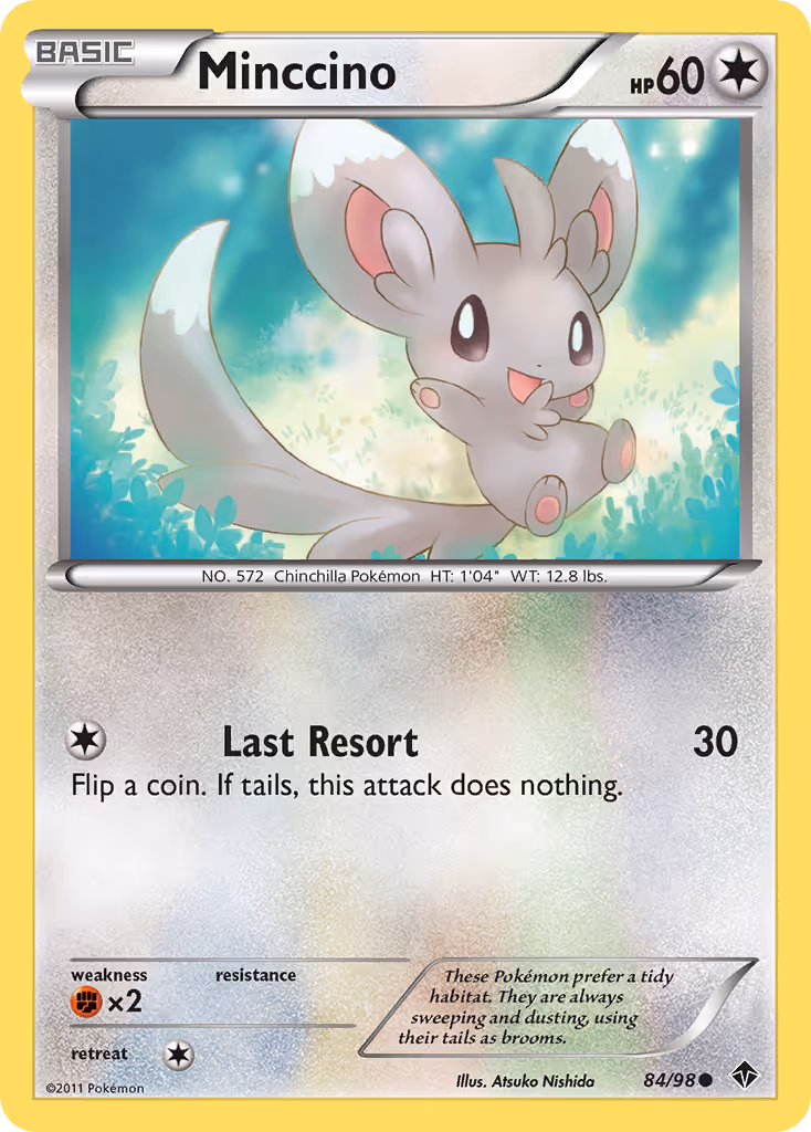 Minccino 84/98 Pokemon card