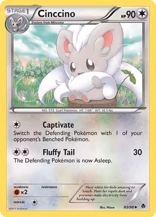 Cinccino 85/98 Pokemon card