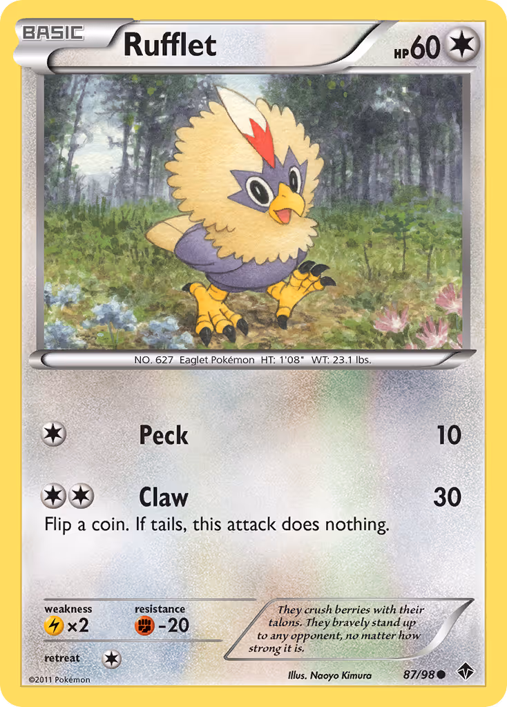 Rufflet 87/98 Pokemon card