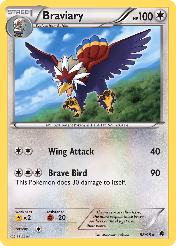 Braviary 88/98 Pokemon card