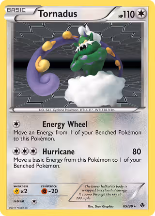 Tornadus 89/98 Pokemon card