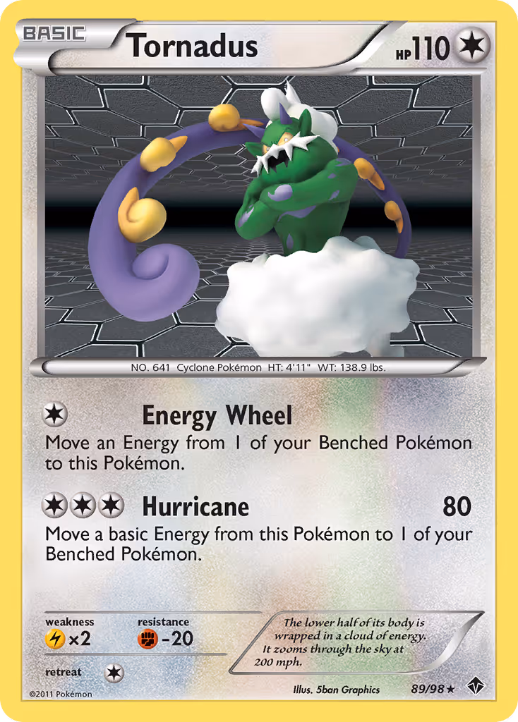Tornadus 89/98 Pokemon card