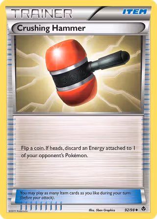 Crushing Hammer 92/98 Pokemon card