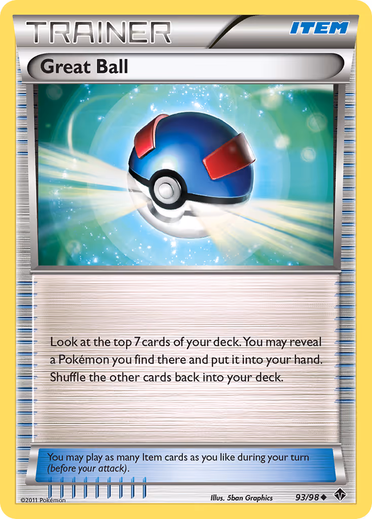 Great Ball 93/98 Pokemon card