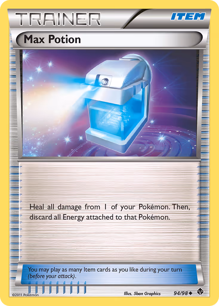 Max Potion 94/98 Pokemon card
