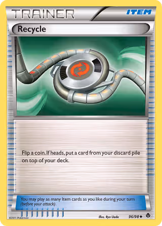 Recycle 96/98 Pokemon card