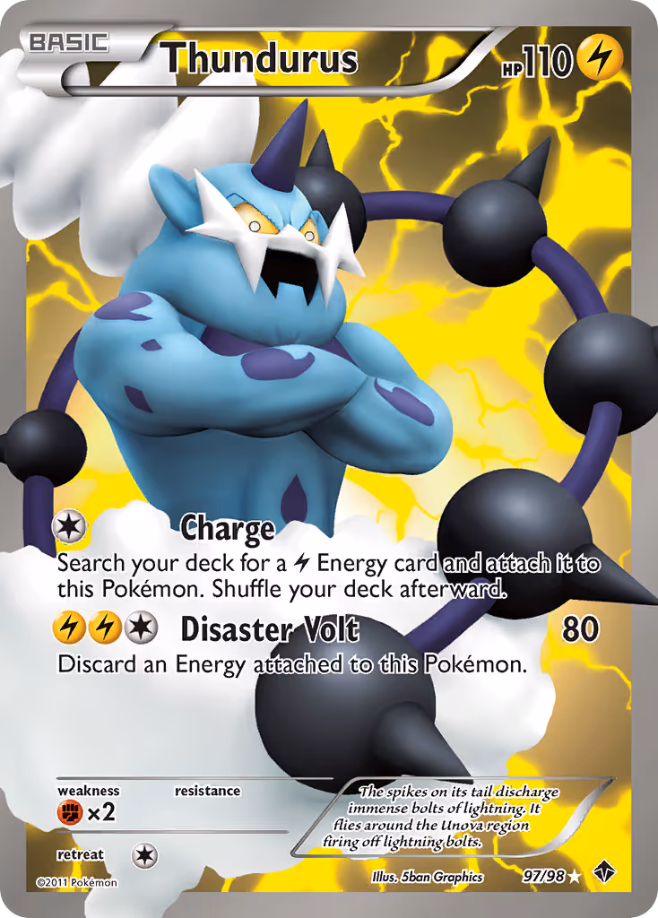 Thundurus 97/98 Pokemon card