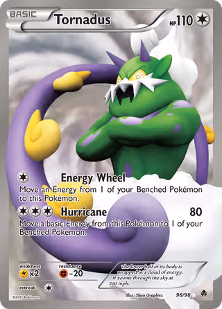 Tornadus 98/98 Pokemon card