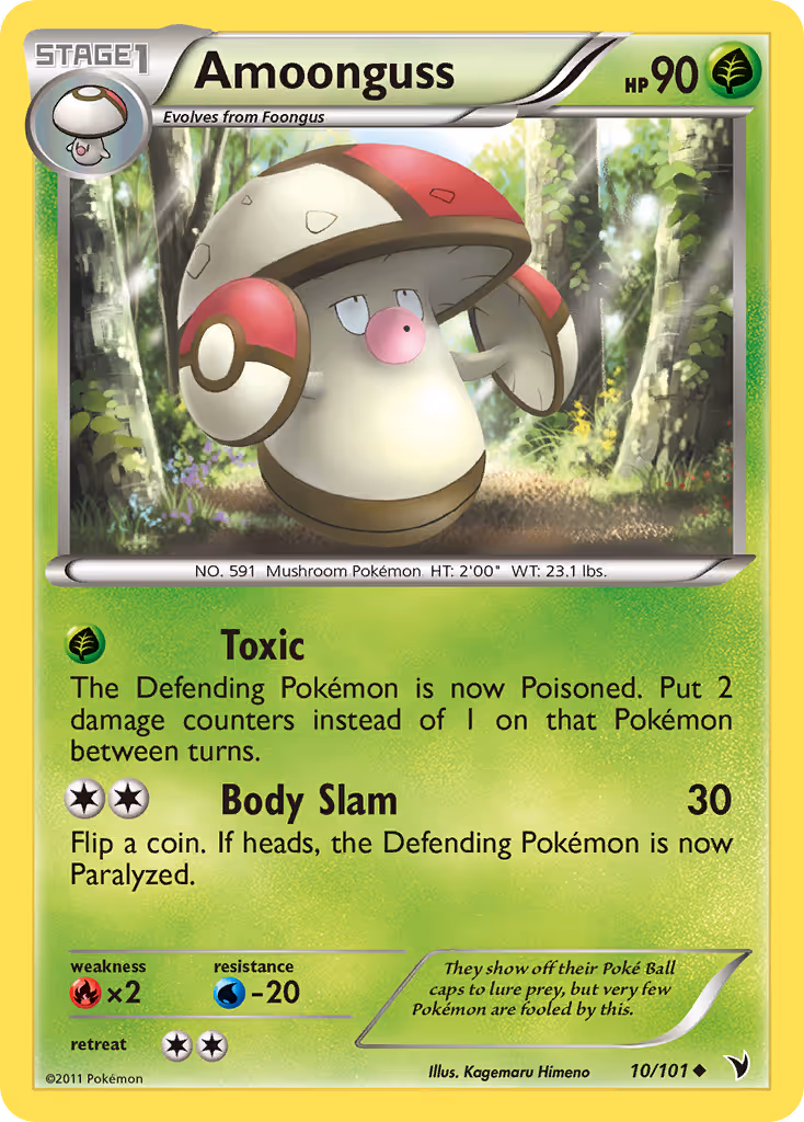 Amoonguss 10/101 Pokemon card