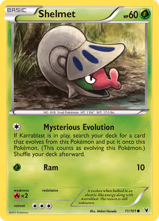 Shelmet 11/101 Pokemon card