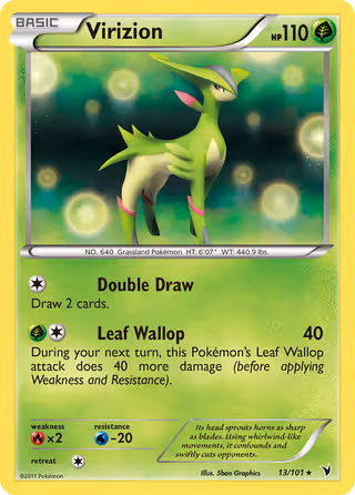 Virizion 13/101 Pokemon card