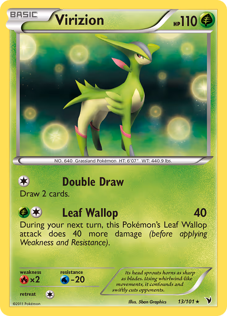 Virizion 13/101 Pokemon card