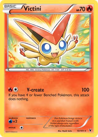 Victini 15/101 Pokemon card