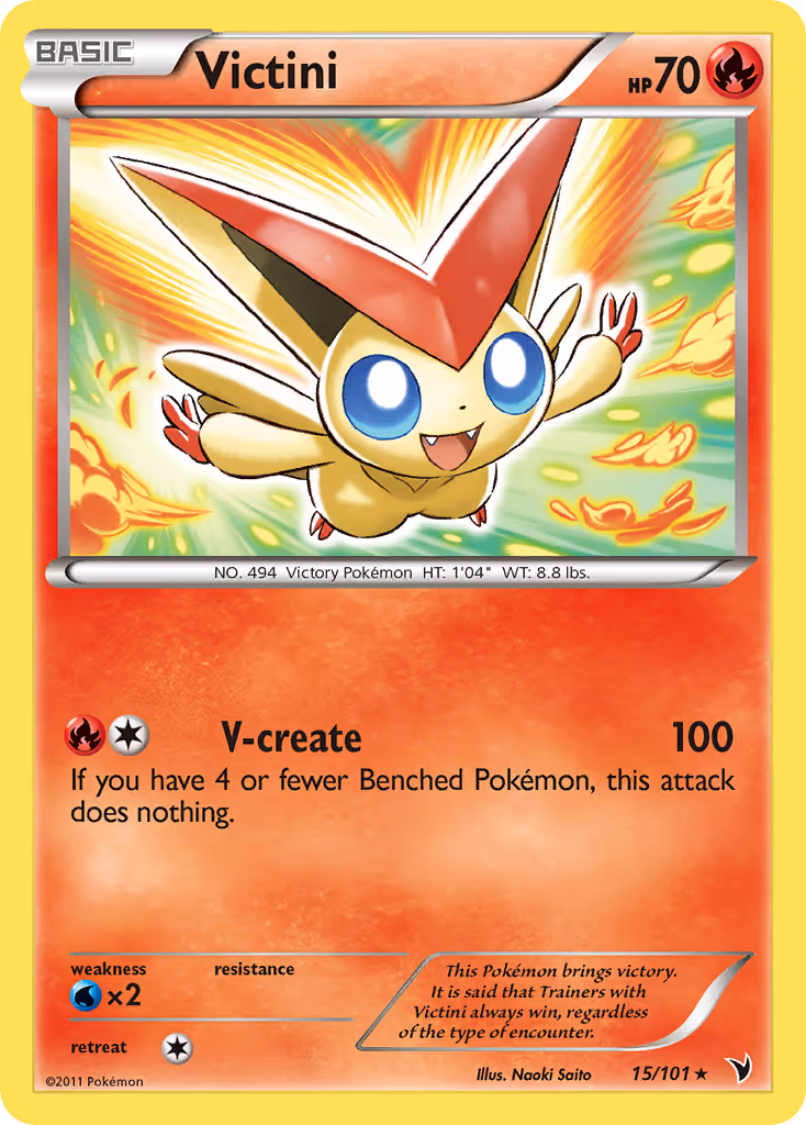 Victini 15/101 Pokemon card