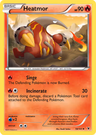 Heatmor 18/101 Pokemon card