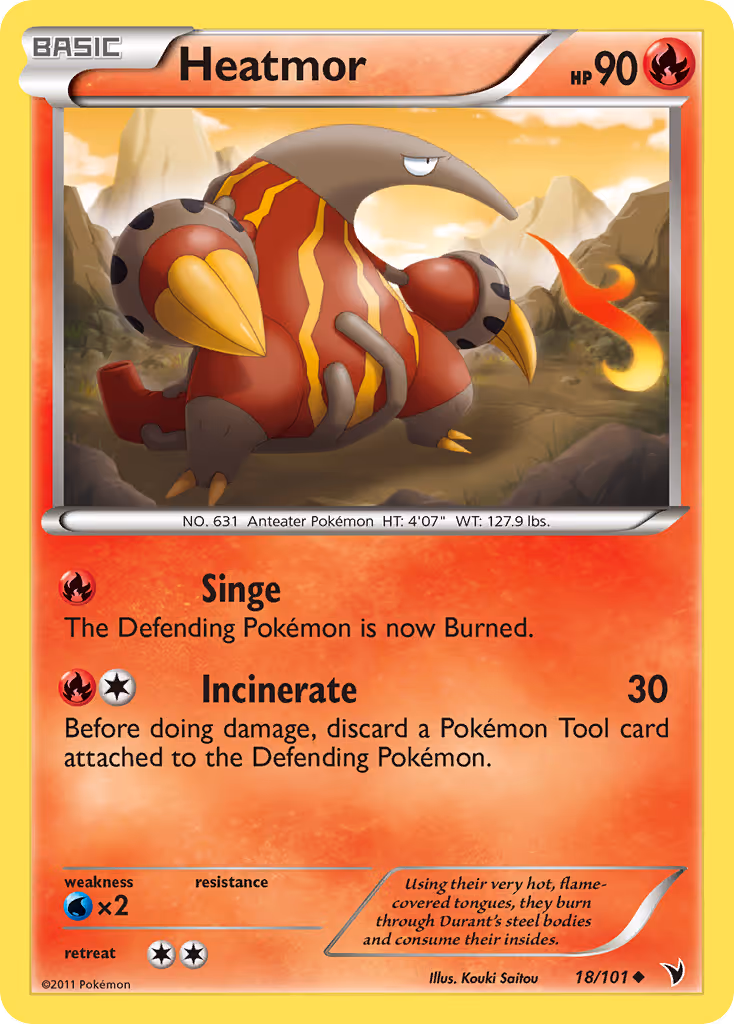 Heatmor 18/101 Pokemon card
