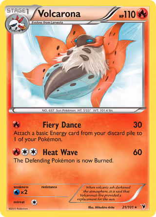 Volcarona 21/101 Pokemon card
