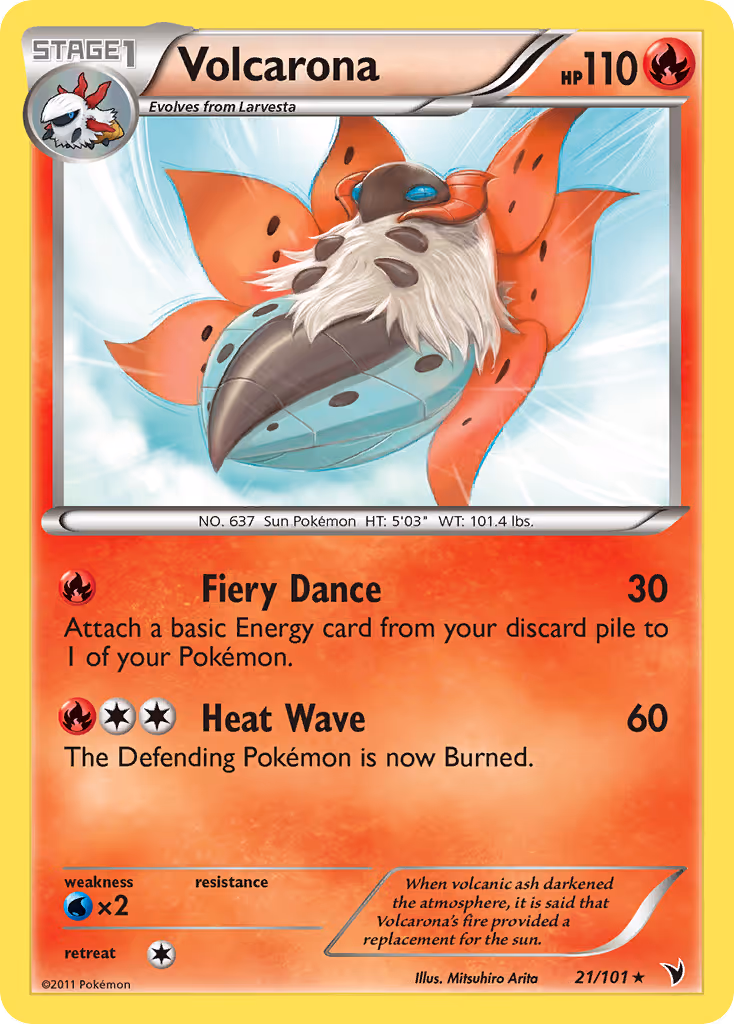 Volcarona 21/101 Pokemon card