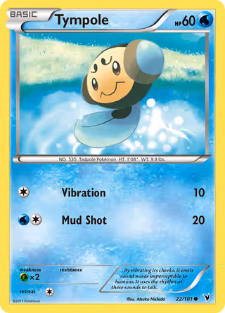 Tympole 22/101 Pokemon card