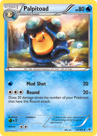 Palpitoad 23/101 Pokemon card