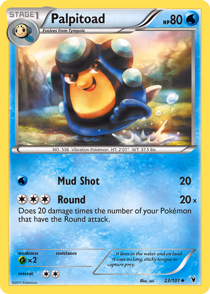 Palpitoad 23/101 Pokemon card