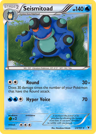 Seismitoad 24/101 Pokemon card