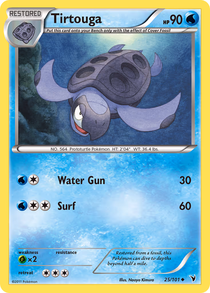 Tirtouga 25/101 Pokemon card